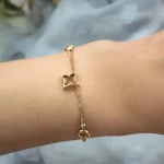 دستبد طرح گل چهار پر - Image 3